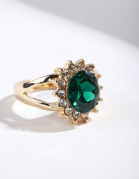 Gold Mini Jewel Floral Ring - link has visual effect only