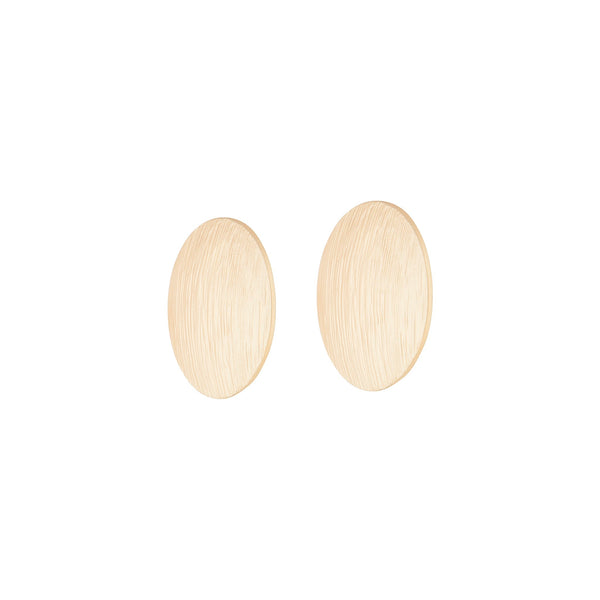 Gold Texture Oversized Disc Earrings