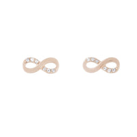 Rose Gold Infinity Diamante Stud Earrings - link has visual effect only