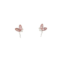 Rhodium Metal Fairy Stud Earrings - link has visual effect only