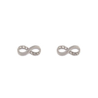 Rhodium Infinity Diamante Earrings - link has visual effect only