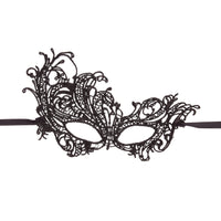 Black Fabric Face Lace Mask - link has visual effect only