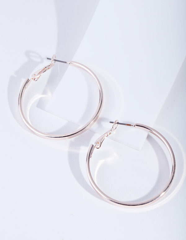 Rose Gold Mini Plain Hoop Earrings