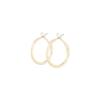 Polished Gold Dainty Hoop Earrings - link has visual effect only