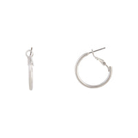 Rhodium 20mm Hoop Earrings - link has visual effect only