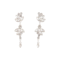 Silver Navette Crystal Drop Earrings - link has visual effect only