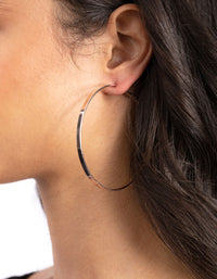 Mixed Metal Shiny Large Hoop Earring Pack - link has visual effect only
