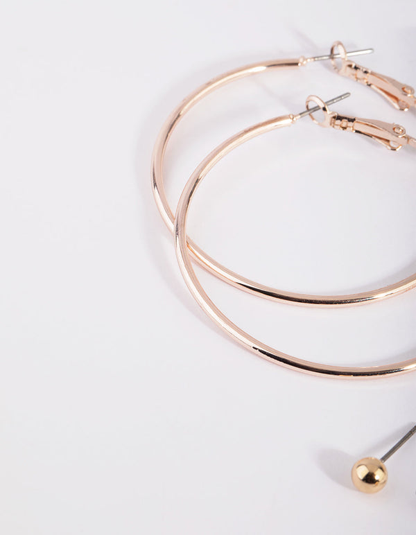 Mixed Metal Stud and Hoop Earring Pack