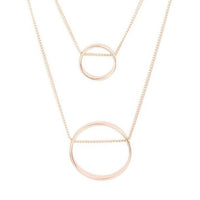 Gold Double Threaded Circle Necklace - link has visual effect only