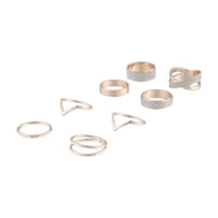 Rose Gold Contrast Glitter Band Ring Pack - link has visual effect only