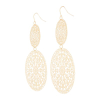 Gold Aztec Disc Drop Earrings - link has visual effect only