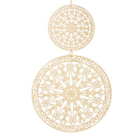 Gold Aztec Disc Drop Earrings - link has visual effect only