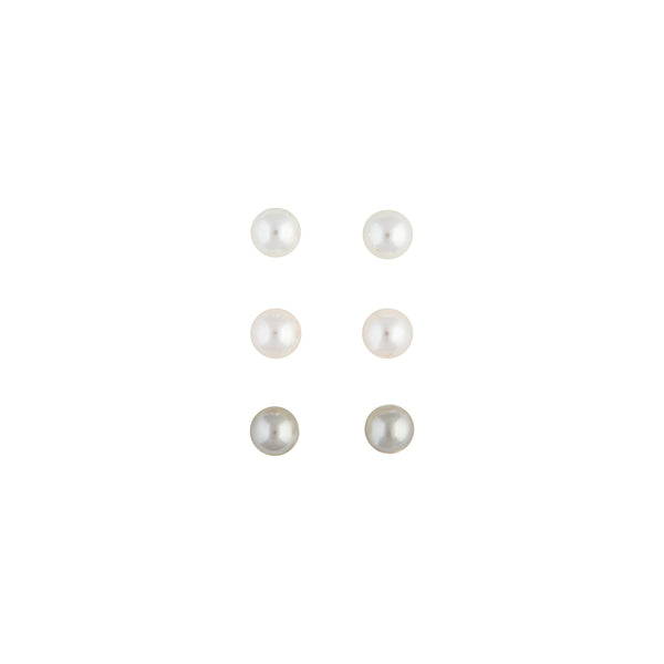 Mixed Pearl Trio Earring Pack