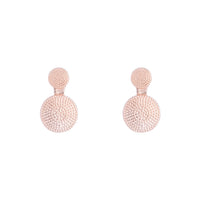 Rose Gold Twin Discs Jacket Earrings - link has visual effect only
