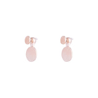 Rose Gold Twin Discs Jacket Earrings - link has visual effect only
