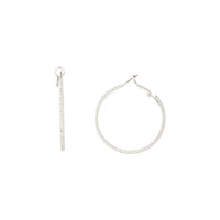 Classic Silver Round Hoop Earrings - link has visual effect only