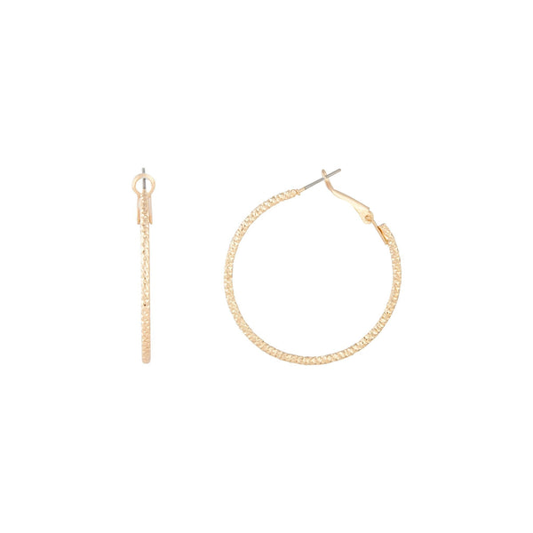 Gold Classic Round Hoop