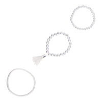 Silver Trio Mesh Tassel Bracelet - link has visual effect only