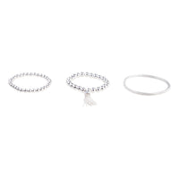 Silver Trio Mesh Tassel Bracelet - link has visual effect only