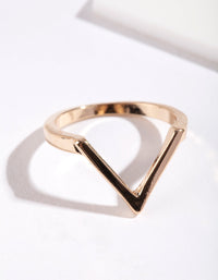 Gold Plain Arrow Ring. - link has visual effect only