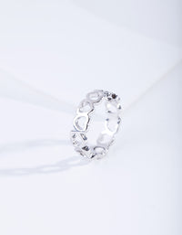 Rhodium Multi Heart Ring - link has visual effect only