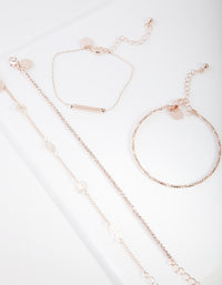 Rose Gold Flower Diamante Bracelet - link has visual effect only