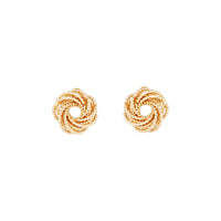 Gold Diamond Cut Knot Stud Earrings - link has visual effect only