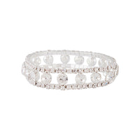 Silver Diamante Large Cup Chain Bracelet - link has visual effect only