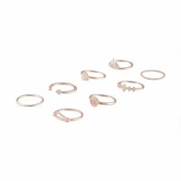 Rose Gold Fine Embellished Ring Pack - link has visual effect only