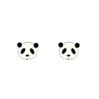 Mini Panda Face Stud Earrings - link has visual effect only