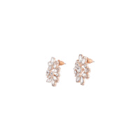 Rose Gold Diamante Cluster Earrings - link has visual effect only