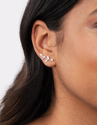 Sterling Silver Diamante Vine Crawler Earrings - link has visual effect only