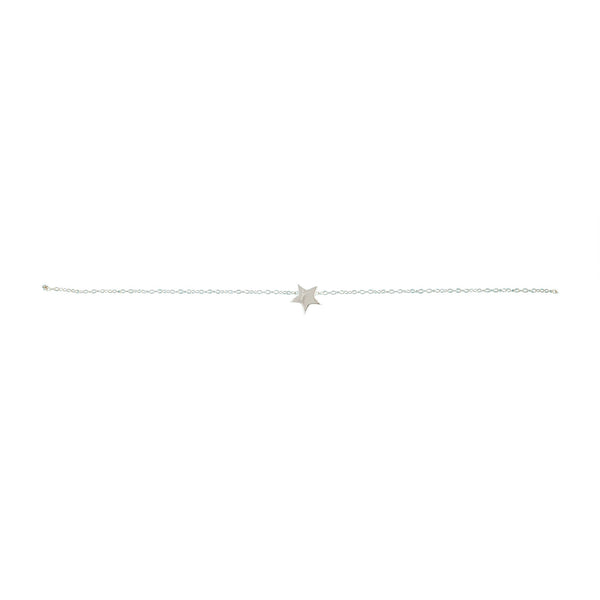 Sterling Silver Choker with Star Pendant
