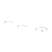 Sterling Silver Bead, Triangle And Nose Ring Pack - link has visual effect only