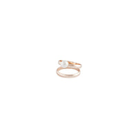 Rose Gold Double Band Pearl Ring - link has visual effect only