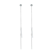 Silver Fine Thread Through Earrings - link has visual effect only