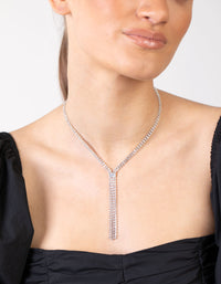 Silver Cup Chain Tassel Earrings - link has visual effect only