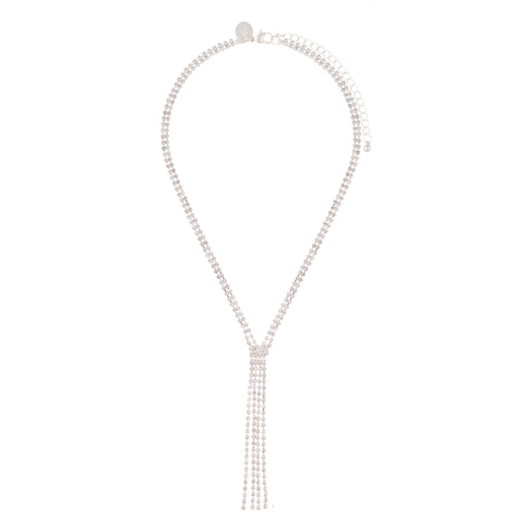 Silver Cup Chain Tassel Earrings
