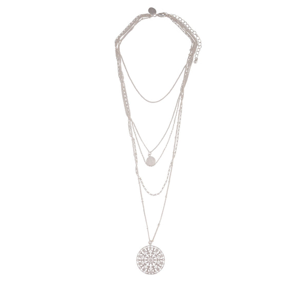 Multi Row Delicate Silver Filigree Choker