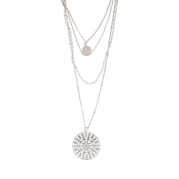 Multi Row Delicate Silver Filigree Choker