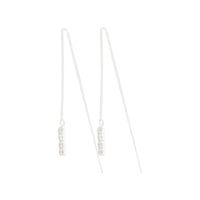 Sterling Silver Diamante Thread Earrings - link has visual effect only