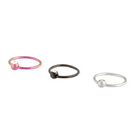 Dark Multi Coated Metal Upper Hoop Earrings - link has visual effect only