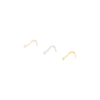 Mixed Metal Mini Ball Stud Nose 3 Pack - link has visual effect only