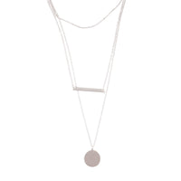 Silver Delicate Triple Layered Disc Bar Station Choker - link has visual effect only