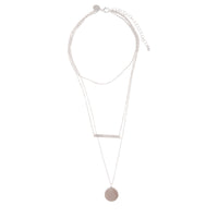 Silver Delicate Triple Layered Disc Bar Station Choker - link has visual effect only