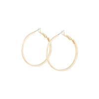 Gold Flat Bottom Hoop Earrings - link has visual effect only
