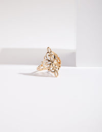 Gold Filigree Ring - link has visual effect only