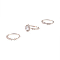 Rose Gold Engagement Stone Ring Stack - link has visual effect only