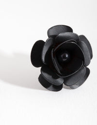 Black Rose Stud Earrings - link has visual effect only
