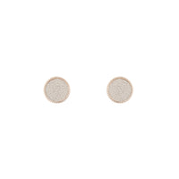 Rose Gold Glitter Circle Earrings - link has visual effect only